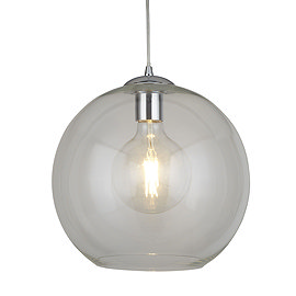 Revive Globe 30cm Clear Glass Ceiling Pendant Large Image