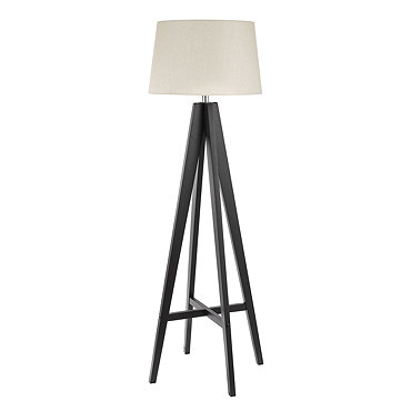Revive Dark Wood Easel Tripod Floor Lamp  Profile Large Image