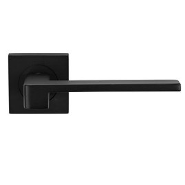 Revive Decor Square Lever Handles - Matt Black Large Image
