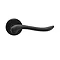 Revive Dove Round Door Lever Handles - Matt Black  Large Image