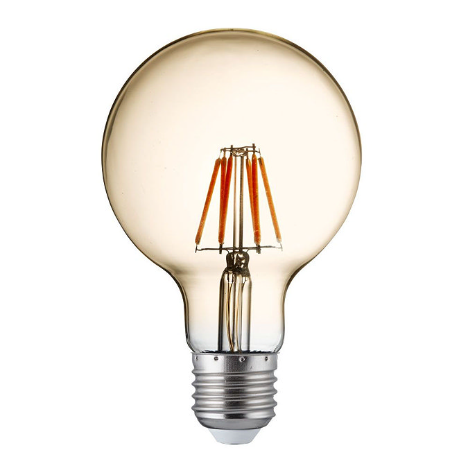 Revive Vintage E27 LED Amber Glass Globe Lamps (Pack of 5) Large Image