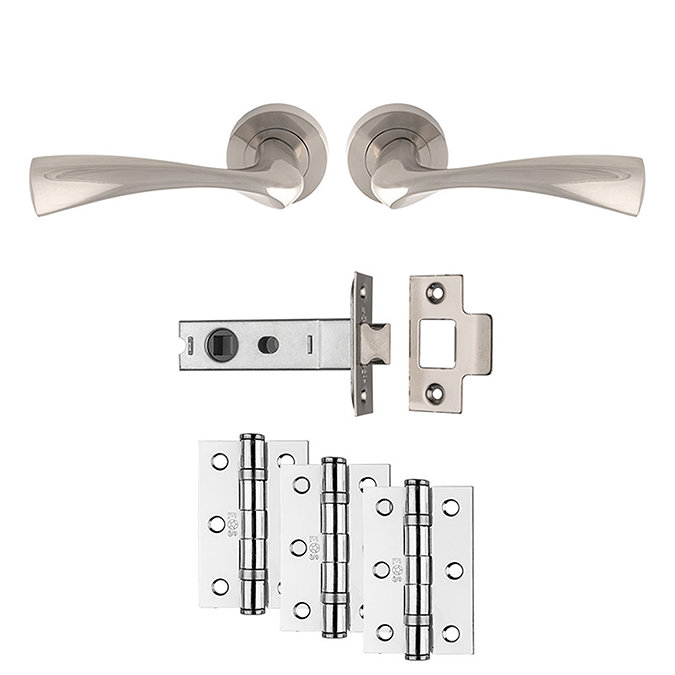Revive Elba Ultimate Door Handle Pack - Satin Nickel Large Image