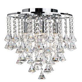 Revive Chrome 4-Light Chandelier Flush Fitting Large Image