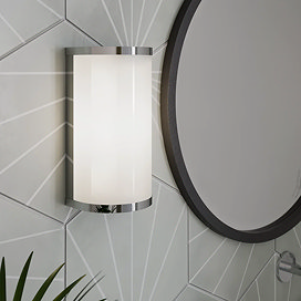 Revive Fluted Bathroom Wall Light - Chrome