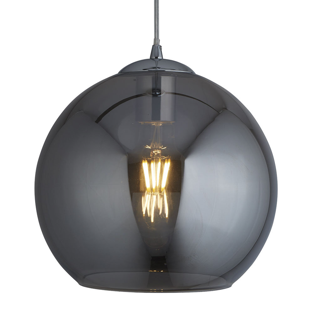 Smoked glass outlet pendant light