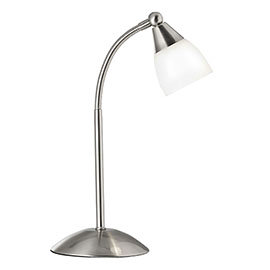 Revive Satin Silver Touch Table Lamp with Opal Shade Medium Image