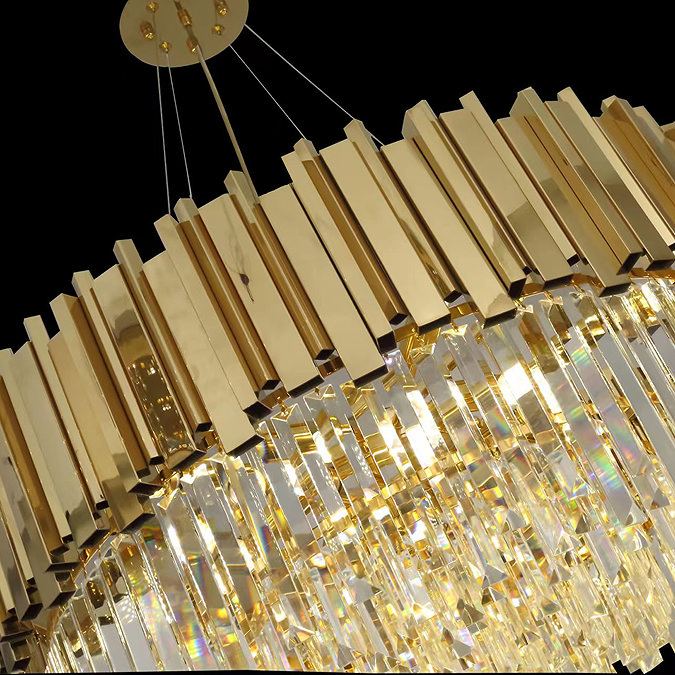 Revive Gold Round Large Pendant Ceiling Light