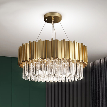 Revive Gold Round Large Pendant Ceiling Light