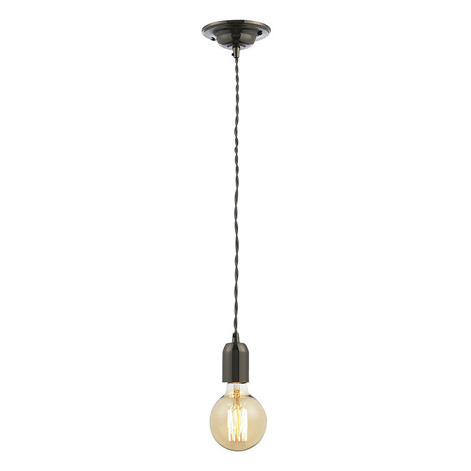 Revive Vintage Black Nickel/Grey Cable Pendant Light Large Image