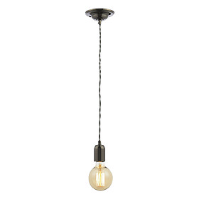 Revive Vintage Black Nickel/Grey Cable Pendant Light Large Image