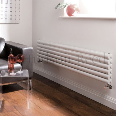 Hudson Reed Revive Horizontal Double Panel Radiator 1800 x 354mm - White Profile Large Image