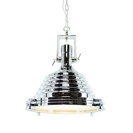 Revive Industrial Chrome Pendant Ceiling Light