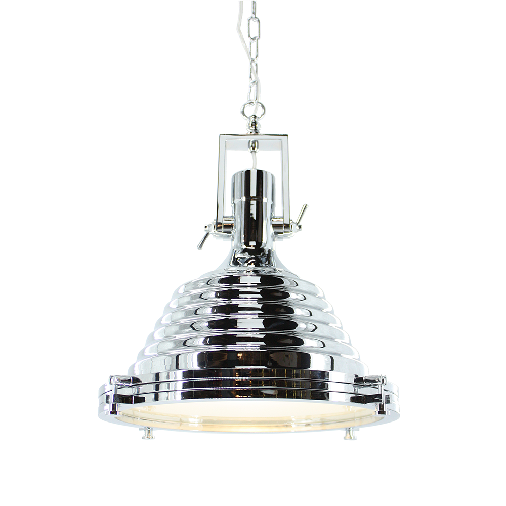 Revive Industrial Chrome Pendant Ceiling Light