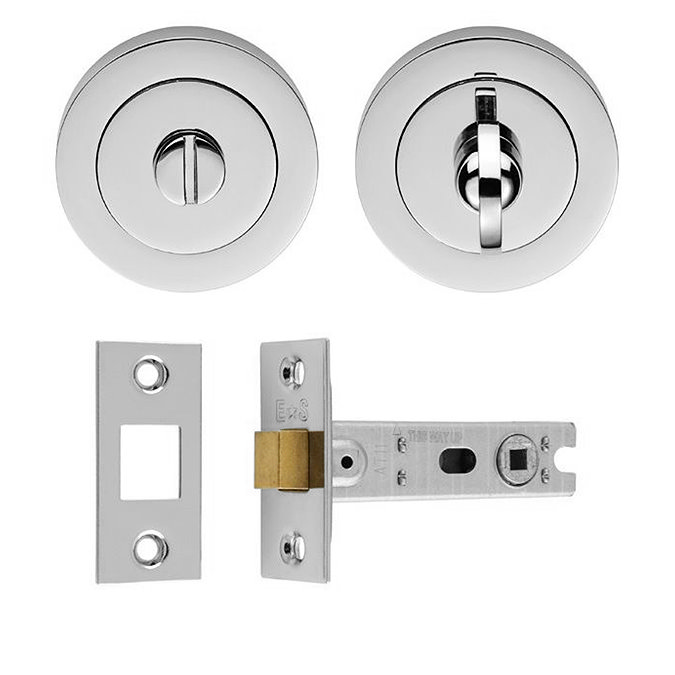 Revive Industrial Knurled Ultimate Turn and Release Door Handle Pack - Polished Chrome