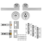 Revive Industrial Knurled Ultimate Turn and Release Door Handle Pack - Polished Chrome