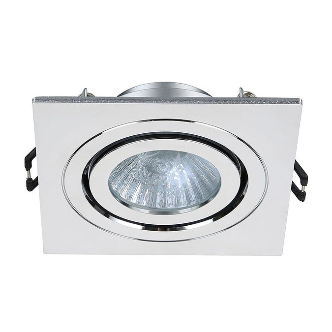 Revive IP65 Chrome Square Tiltable Bathroom Downlight  Profile Large Image