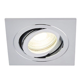 Revive IP65 Chrome Square Tiltable Bathroom Downlight Large Image