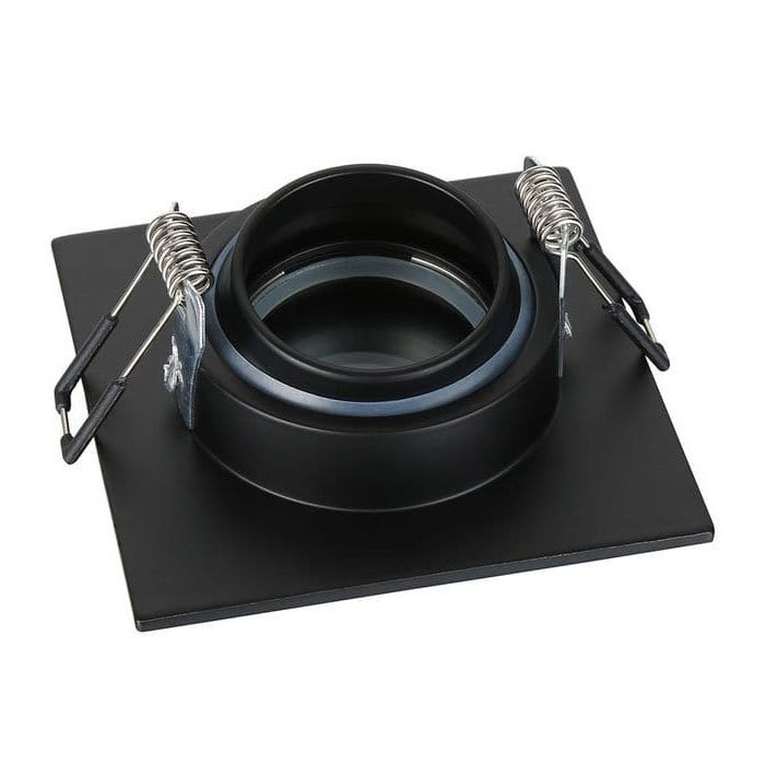 Revive IP65 Matt Black Square Tiltable Bathroom Downlight  Feature Large Image