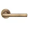 Revive Lago Round Door Lever Handles - Antique Brass Large Image