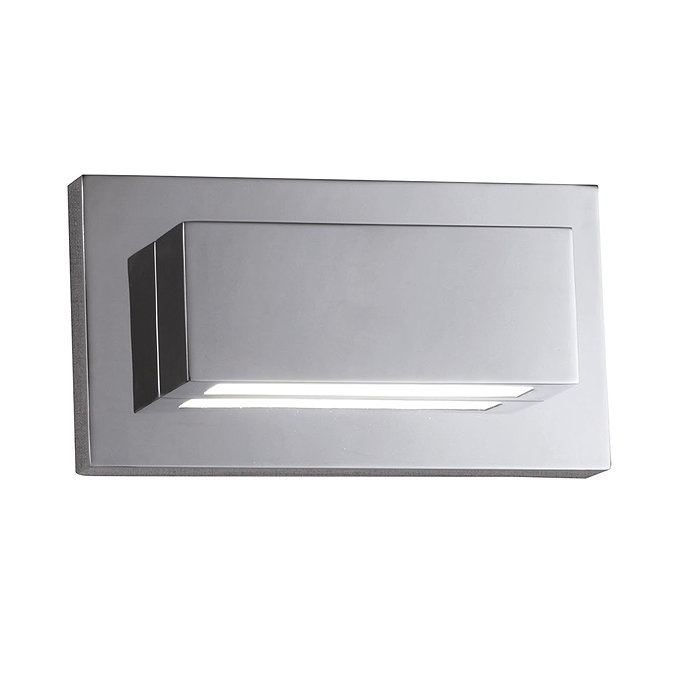 Revive LED Chrome Rectangular Up & Down Wall Light Large Image