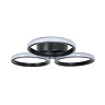 Revive Matt Black 3-Ring LED Flush Ceiling Light
