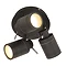 Revive Matt Black 3 Spot Bathroom Ceiling Light Large Image