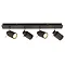 Revive Matt Black 4 Light Bar Bathroom Spotlight Large Image