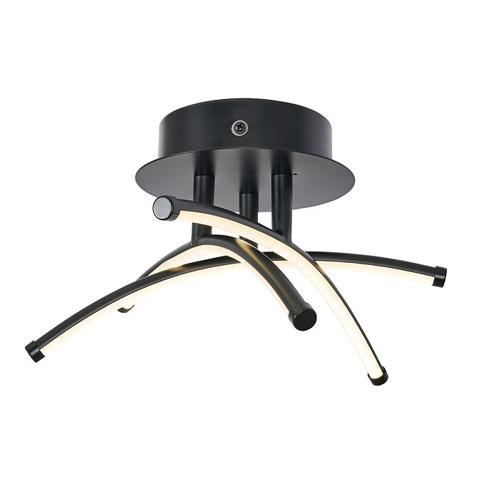 Revive Matt Black Crossover LED Ceiling Light