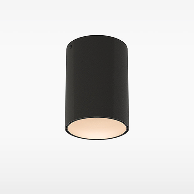 Revive Matt Black cylinder Bathroom Wall light