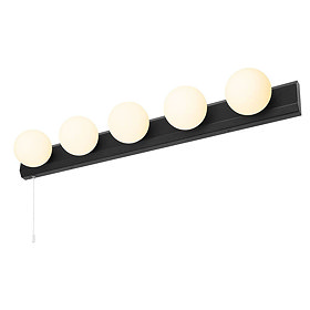 Revive Matt Black Hollywood 5-Light Wall Light Large Image