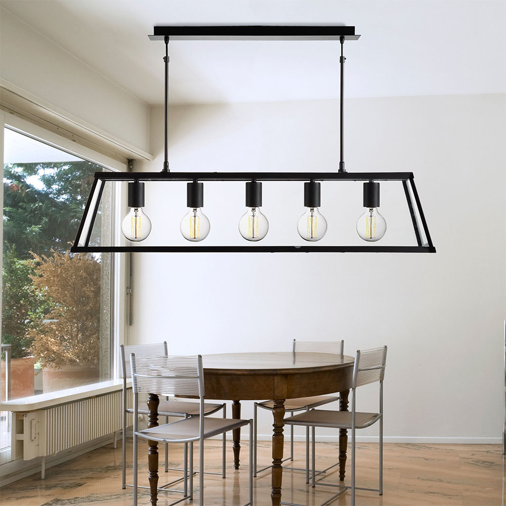 Black ceiling light deals bar