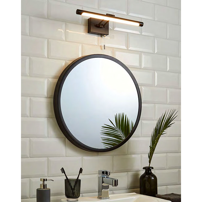 Revive Matt Black LED Bathroom Picture/Mirror Light  Profile Large Image