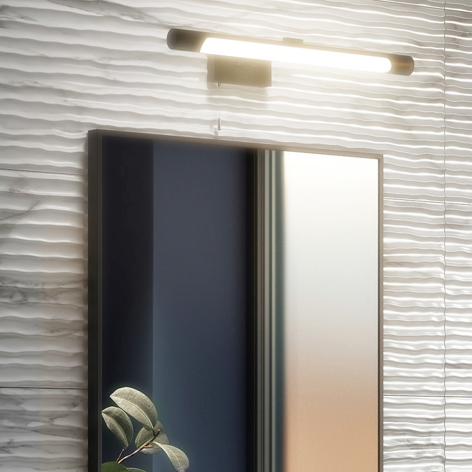 Revive Matt Black LED Bathroom Picture/Mirror Light  Standard Large Image