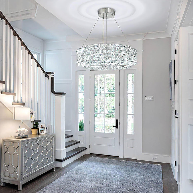 Revive Mountford Chrome & Crystal Adjustable Ceiling Light Pendant