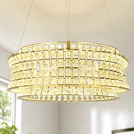 Revive Mountford Gold & Crystal Adjustable Ceiling Light Pendant