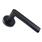 Revive Nino Round Door Lever Handles - Matt Black  Profile Large Image