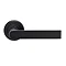 Revive Nino Round Door Lever Handles - Matt Black Large Image