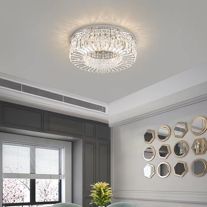 Revive Opulent Chrome Flush Chandelier