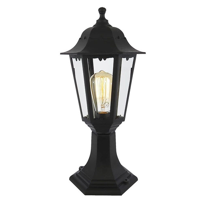 Revive Outdoor Black 6-Panel Post Lantern Large Image