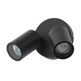 Revive Outdoor Black Adjustable Twin Spotlights Large Image