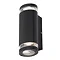 Revive Outdoor Black Ridged Up & Down Wall Light Large Image