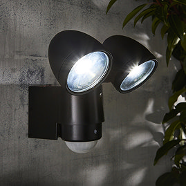 Ellis & Co Outdoor Black Security Sensor Wall Light
