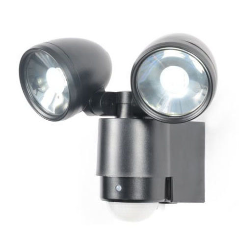 Revive Outdoor Black Security Twin Spotlights with PIR Sensor Large Image