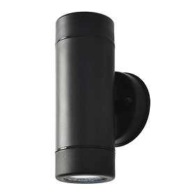 Revive Outdoor Black Up & Down Wall Light Large Image