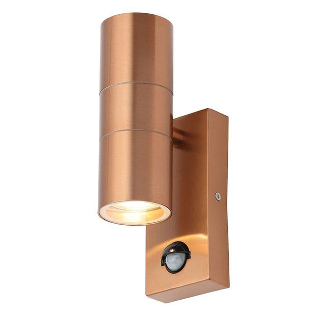 Revive Outdoor Copper PIR Up & Down Wall Light Large Image