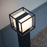 Revive Outdoor Cube Dark Grey Bollard Light  Profile Large Image