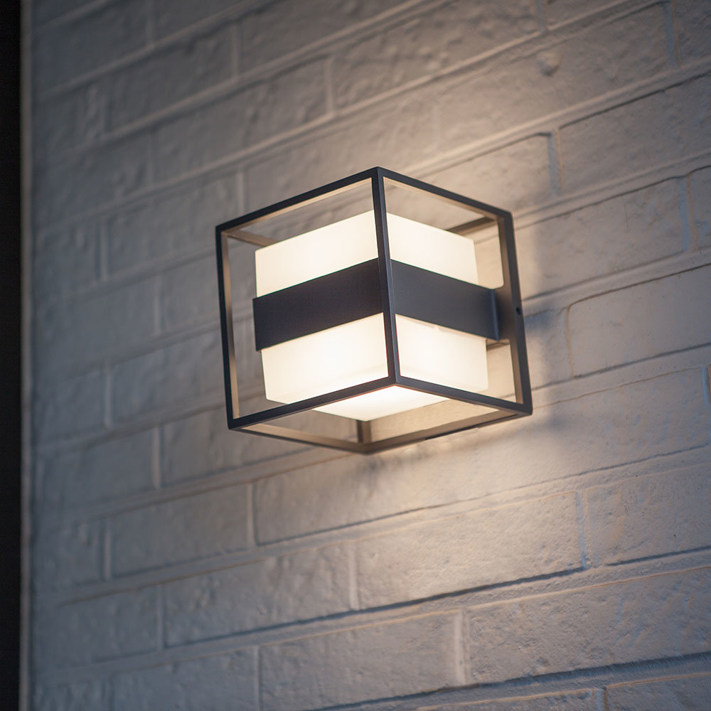 Outdoor cube deals wall light