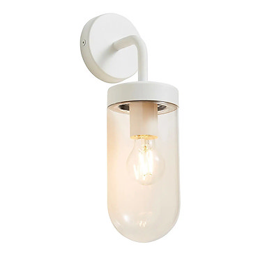 Revive Outdoor Ivory Curved Arm Wall Light  Profile Large Image