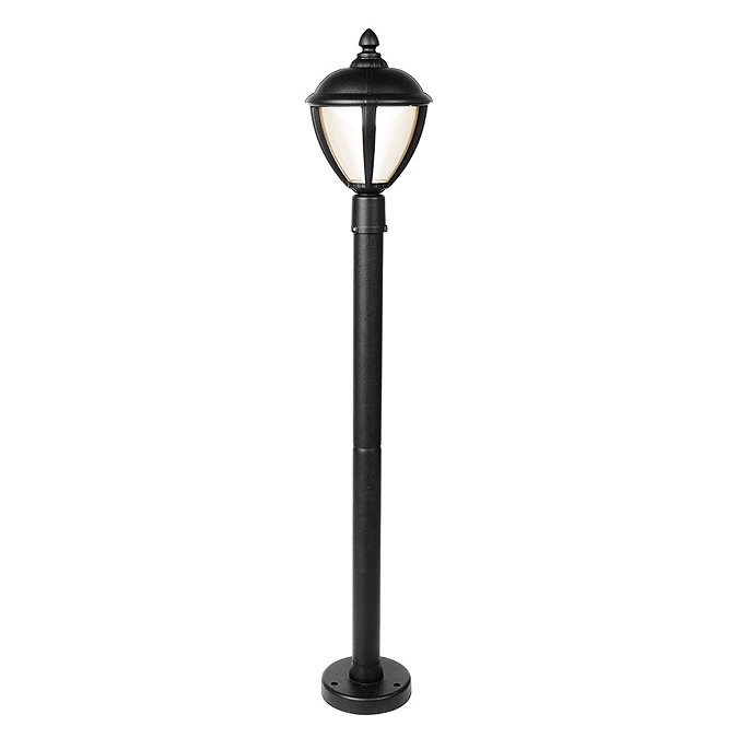 Revive Outdoor Matt Black LED Bollard Lantern Large Image