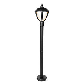 Revive Outdoor Matt Black LED Bollard Lantern Large Image